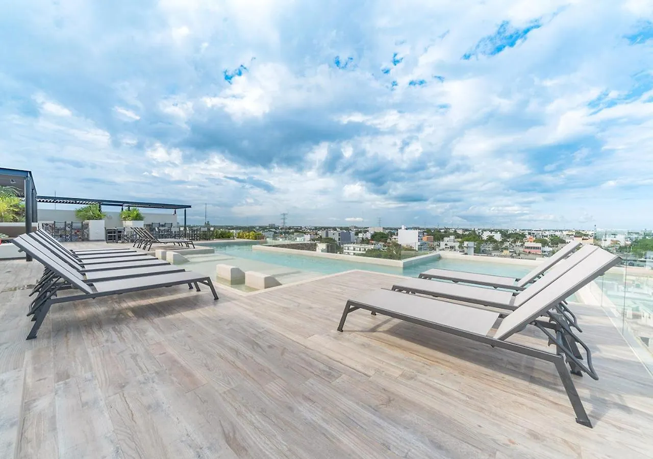 Apartment Condo Verde Oasis - Central 2 Bedroom With Pool, Gym, Private Terrace - At Veranto Condos Playa del Carmen