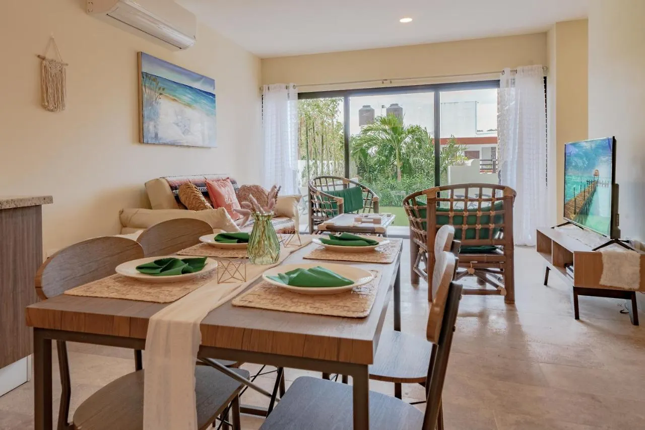 Condo Verde Oasis - Central 2 Bedroom With Pool, Gym, Private Terrace - At Veranto Condos Playa del Carmen Apartment