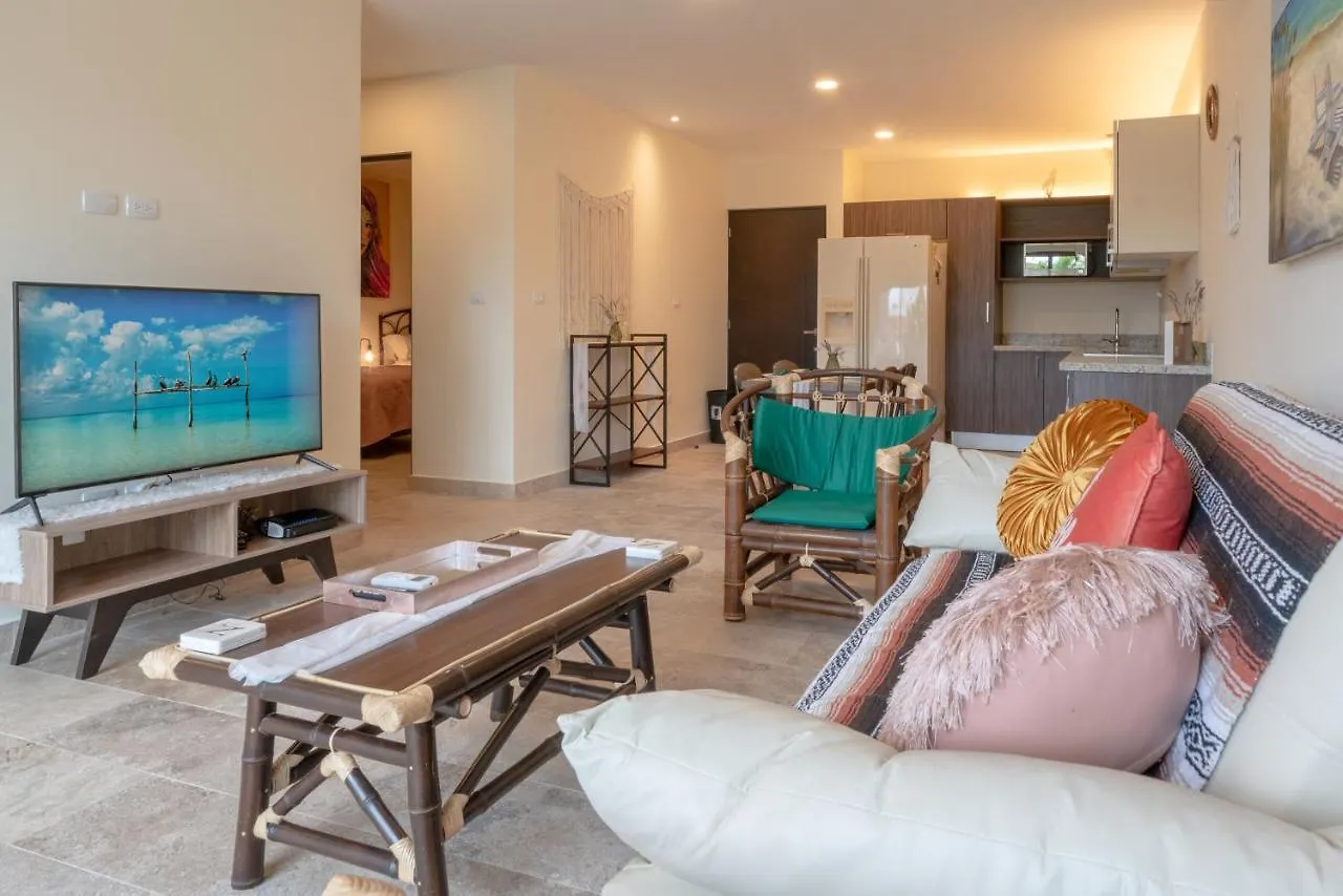 Apartment Condo Verde Oasis - Central 2 Bedroom With Pool, Gym, Private Terrace - At Veranto Condos Playa del Carmen Mexico