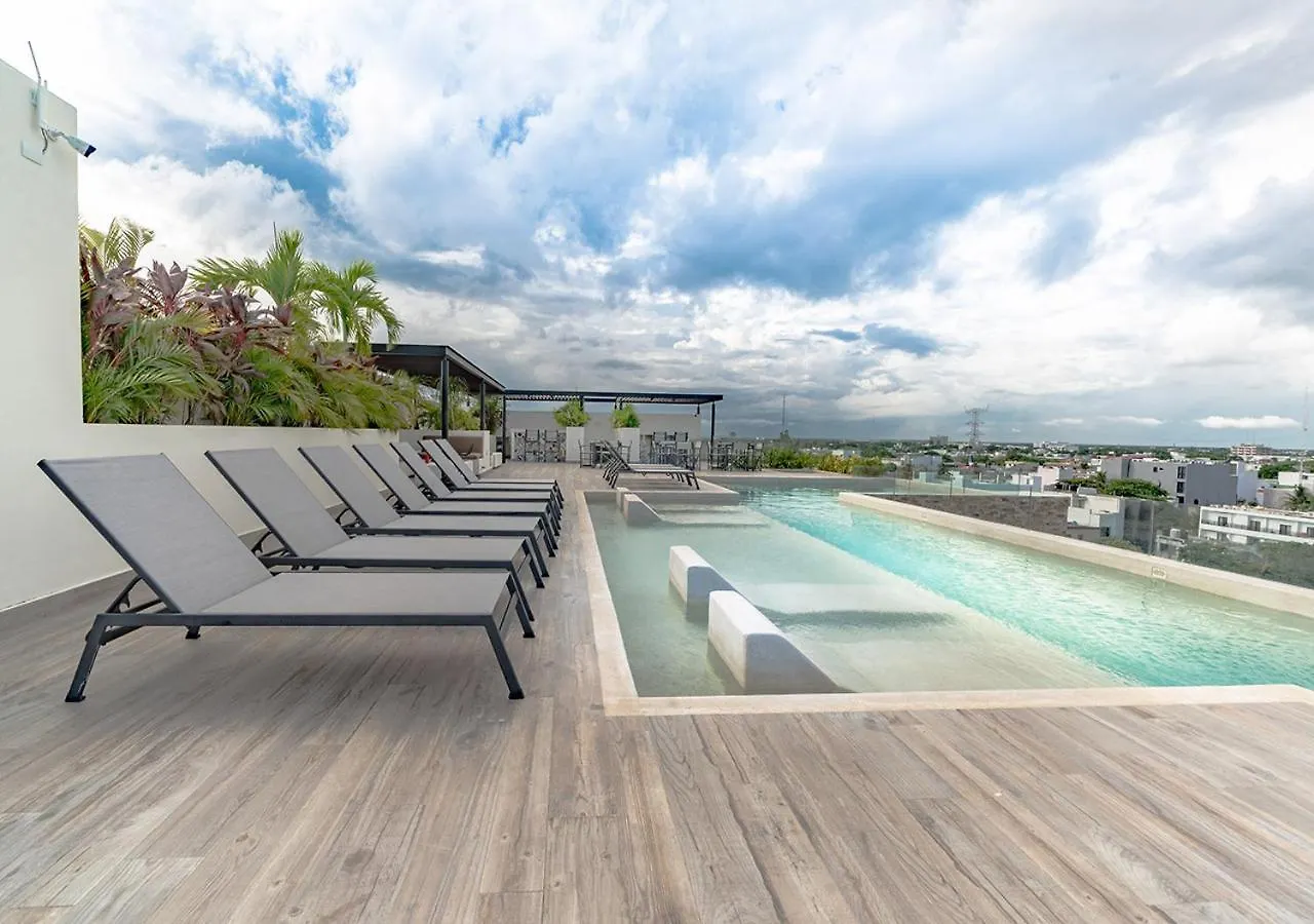 Apartment Condo Verde Oasis - Central 2 Bedroom With Pool, Gym, Private Terrace - At Veranto Condos Playa del Carmen