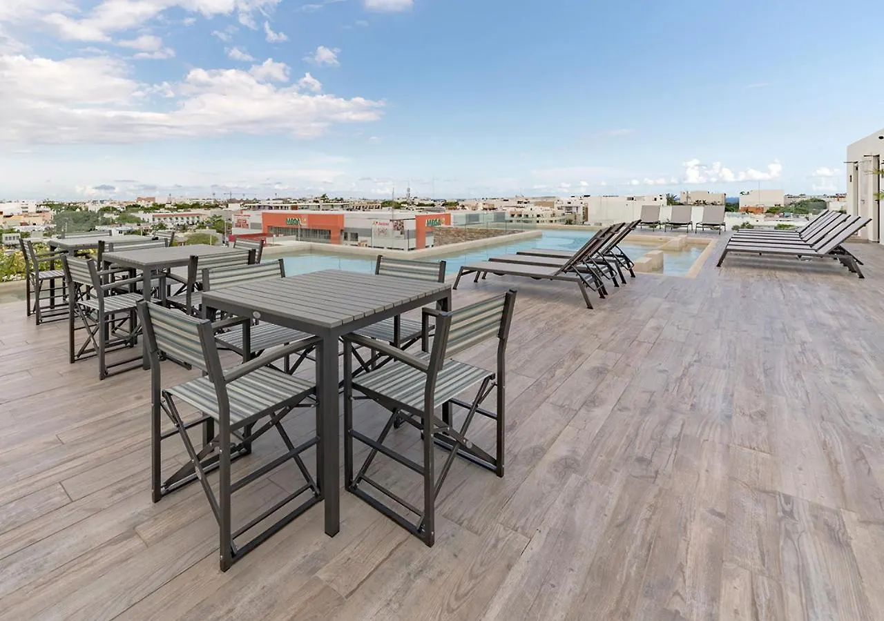 Condo Verde Oasis - Central 2 Bedroom With Pool, Gym, Private Terrace - At Veranto Condos Playa del Carmen